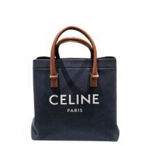 Celine Horizontal Cabas Navy Blue Canvas Tote Bag